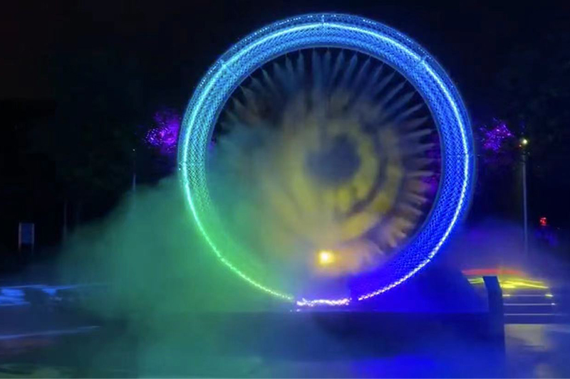 抽象燈、霧的結(jié)合